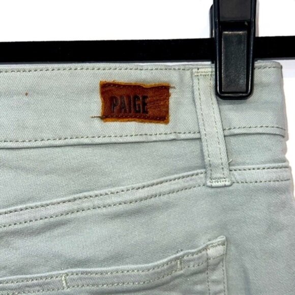 Paige Denim Light Green Verdugo Stretch Skinny Ankle Jeans size 28 - Picture 10 of 13
